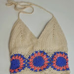 Urban Outfitters ECOTE  CROCHET LACE UP BACK BRA HALTER TOP TANK SMALL Photo 0