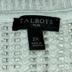 Talbots Women's White 100% Cotton Cable Knit Long Sleeve‎ Sweater 2X Photo 5