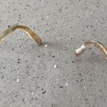 Vintage Swank Tabella Brown Gray Oval Horn Photo 7