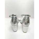 Bandolino Sandals Womens Size 5.5 Silver Open Toe Ankle Strap Block Heels Photo 4