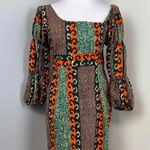 Handmade Dutch Wax Vlisco Retro One Shoulder Sheath Mini Dress One of a Kind Brown Photo 0