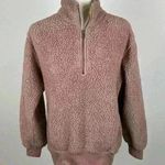 American Eagle  Pink/Purple Quarter Zip Sherpa Size XS Photo 0