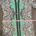 Studio One  Green Blue Paisley Floral Sheath Dress | Large Photo 9