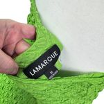 LaMarque Miles Halterneck Dress Green Deep V Textured Midi Dress Bodycon Medium Photo 9