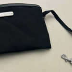 Baggallini  Black Pouch with Silver Hardware very clean/like new Photo 0