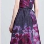 Neiman Marcus Lela Rose X Target Collection Silk Blend Purple Watercolor Dress Size 12 Photo 1