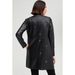 Chico's 3 Women's Black Faux Leather Grommet Detail Collarless Jacket 16 XL NWT Photo 1