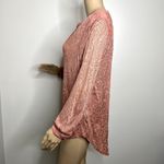 Lucky Brand  Pink Floral Textured Lace Top Photo 1