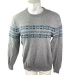J.Crew Men's Gray Fair Isle Wool Knit Long Sleeve Crew Neck Sweater Top Size L Size L Photo 0