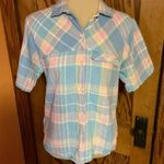 Vintage 80s pastel plaid button down shirt Photo 6