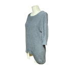 Intermix  Charcoal Gray‎ Cotton Silk High-Low Sweater Size Medium Photo 3