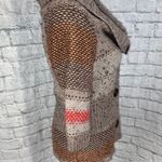 Daytrip wool blend button up 3/4 sleeve cowl neck sweater sz S Photo 4