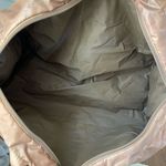 Vintage 70s 80s Bijoux Tan Puffy Nylon Bag Satchel Tote Purse Caramel Large Photo 11