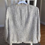 Don Caster Collection Tweed Jacket Brush Fringe Detail Metallic Flecks 12 Cream Photo 4