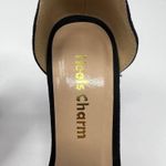 Heels Charm Faux Suede Black Heel Sandals Size 6.5 Photo 3