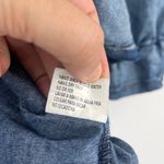 Y2K Daniel Denim Peasant Crop Shirt Sz S Cottagecore Boho Rose Coquette Country Blue Photo 8