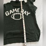 Wooden Ships  Dark Green Loose knit rolled collar Game Day Football sweater XS Photo 5