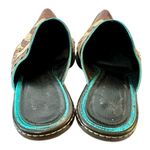 Donald Pliner DONALD J. PLINER Juno Leather Brown Turquoise Western Couture Italian Mules 7M Photo 5