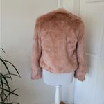 ASOS Warehouse Blush Pink Teddy Fur Coat Jacket Size Small Photo 3