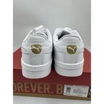 Puma Court Sneaker, White, Women's Casual Low Top Leather Shoes Size 9 Photo 4