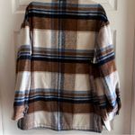 Ashley by 26 International Plaid Outerwear - Brown and Blue Size Large Shacket Photo 7