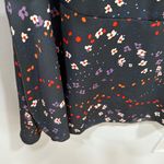 CAbi Muse Dark Grey Floral Print Flutter Sleeve Dress Ruffle Hem  Size XS Photo 7