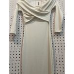 Pinklicious White Off Shoulder Long Sleeve Twist Front Midi Dress Size S Photo 2