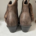 Ariat  Distressed Brown Fringe Ankle Booties NWOT Photo 5