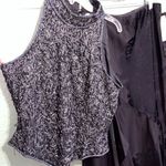 Vintage Elegant Black and Silver Women's Top formal sleeveless evening wear Size L Photo 4