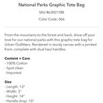 Urban Outfitters Yellowstone national park graphic tote bag Photo 3