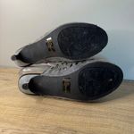 Joan Boyce Shies Silver Glitter Peep Toe Kitten Heel Slip Photo 5