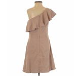 Free People Leather Dress XS Natalie Genuine One Shoulder Natural Cocktail Event Photo 5