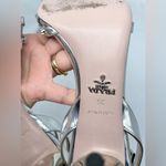 Prada  Silver Leather Crystal embellished strappy heels EU 39 Photo 12