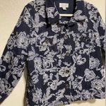cj banks Floral Button Up Denim Jean Jacket Photo 2