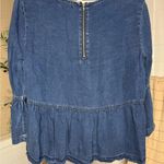 Miami Denim Chambray Blue Women's Top by , Back Zipper, Medium Photo 3
