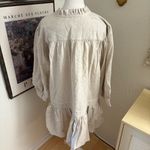 Cleobella  Tan Ruffle Mini‎ Dress Front Tassels Size Small Photo 3