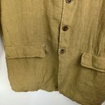 ZARA NWT  Carmen Linen Blazer Jacket Sz Medium Olive Green Lagenlook Photo 13