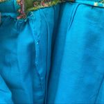 Vintage 60s batik handmade mini skirt turquoise Green Size XXS Photo 6