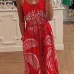 Farm Rio  Red Majestic Coconut Tree Maxi Dress S Photo 4
