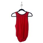G by Guess  Red Sleeveless Draped Front Blouse XS – Open Front Top with Black Tri Photo 1