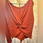 Aerie  Rust Colored Twist back sweater size small Photo 7