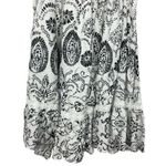 Anthropologie Maeve by Flutter-Sleeve Babydoll White Black Floral Mini Dress S Photo 10