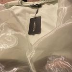 Pretty Little Thing NWT  organza sleeve sweater mint 4 Photo 7