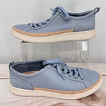 Vionic  Winny Pastel Blue Leopard Heel Raffia Trim Comfy Casual Arch Support 10 Photo 0