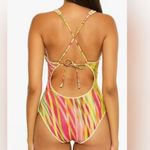 Becca  One piece metallic Awaken Swimsuit Lodyn Scoop Neck Size L Photo 1