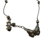 Brighton  Mariposa Silver Plated Butterfly Accent Lobster Claw Anklet Bracelet Photo 1