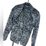 Akira Bad B Vibes Acid Wash Look Tie Back Studded Blazer Small Photo 0