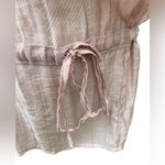 NICK & MO Embroidered Pink Blush Sheer Drop Waist Peasant Blouse Size M Photo 5