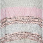 Maurice's Boho Long Cardigan Sweater Size 3 Open Front Striped Brown Pink Fringe Photo 7