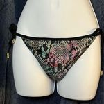 Matthew Williamson Women’s Multicolored Snake Skin Print Bikini Bottoms Size 10 Photo 0